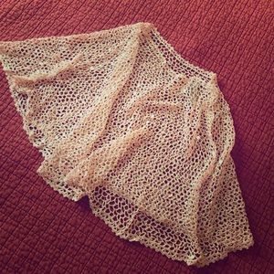Crochet Shawl/Overskirt w SPARKLES